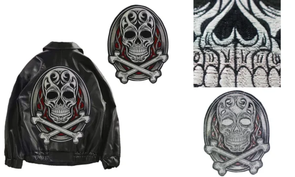 Parche Calavera Punk Gigante para Chaqueta: ¡Eleva tu Estilo!