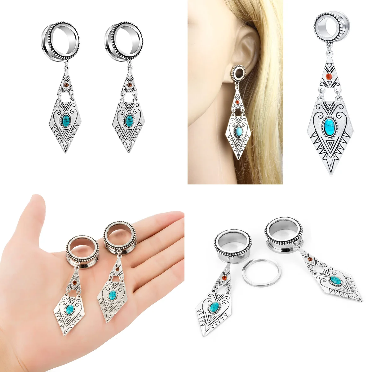 Dilataciones Rombo Vintage: Estilo Gótico y Punk