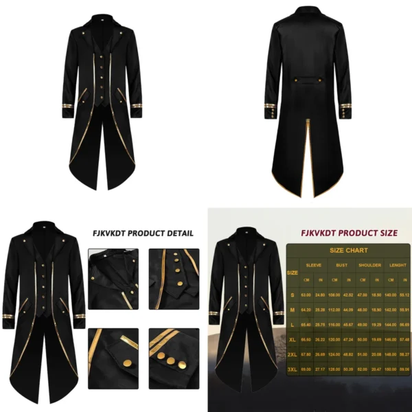 Chaqueta Gótica Victoriana: Estilo Retro para Noches Oscuras