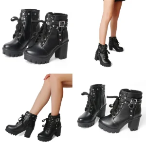 Botas Góticas con Encaje: Estilo y Comodidad Extrema