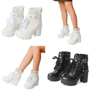 Botas Góticas Plataforma Encaje: Estilo y Comodidad Oscura