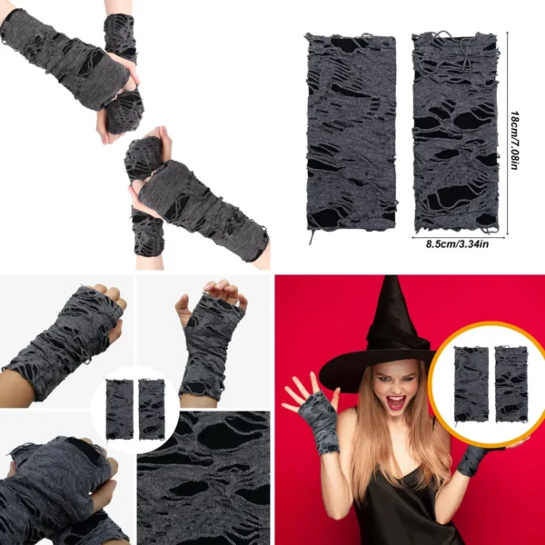 Guantes Punk Telaraña: Estilo Gótico y Rock sin Dedos