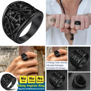 Anillo Vegvisir Vikingo: Tu Brújula de Estilo Gótico