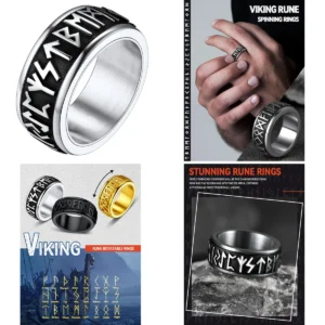 Anillo Vikingo Giratorio: Fuerza y Estilo Nórdico