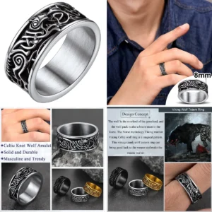 Anillo Vikingo Acero 316L: Símbolo de Poder y Estilo