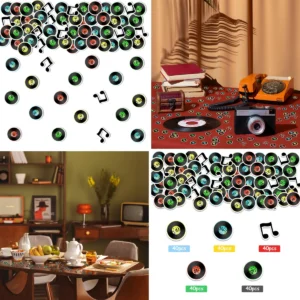 Confeti Retro Rock & Roll: ¡Decora con Estilo Años 50!