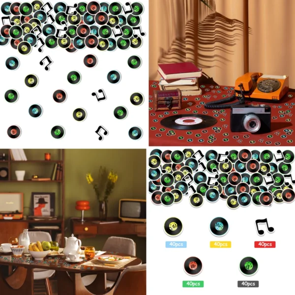 Confeti Retro Rock & Roll: ¡Decora con Estilo Años 50!