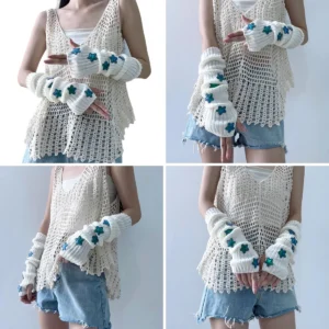 Calentadores Brazos Y2K Kawaii con Estrella - Estilo Alternativo