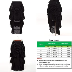 Falda Steampunk Victoriana GRACEART: Ajuste Perfecto