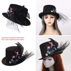 Sombrero Steampunk GRACEART: Detalle Mariposa, Estilo Único
