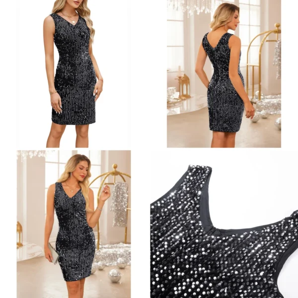 Vestido Rockabilly Pailletes: Elegancia Retro para tu Noche