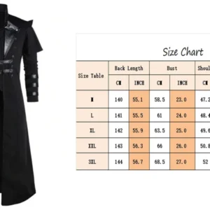 Gabardina Steampunk Negra: Estilo Victoriano para Eventos