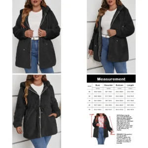 Abrigo Sherpa Gótico Invierno Cálido Talla Grande