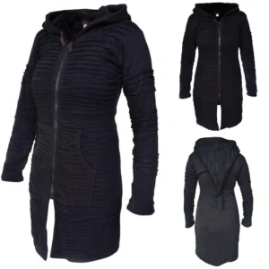 Abrigo Gótico Polar Mujer: Calidez Oscura y Estilo Único