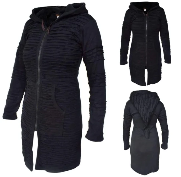 Abrigo Gótico Polar Mujer: Calidez Oscura y Estilo Único