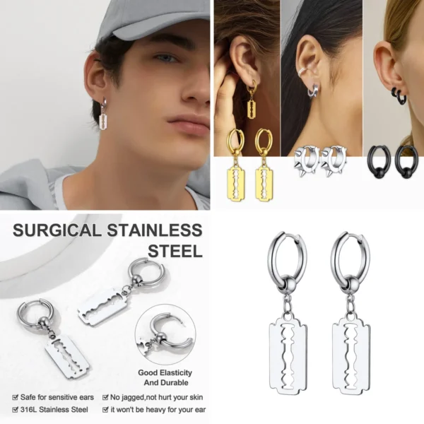 Aros Pinchos/Octógono/Triángulo Acero - Estilo Gótico/Metal