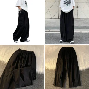 Pantalones Cargo Góticos Harajuku Y2K Pierna Ancha