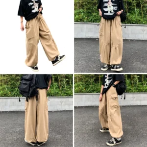 Pantalones Cargo Y2K Gótico Harajuku: Estilo Holgado y Alternativo