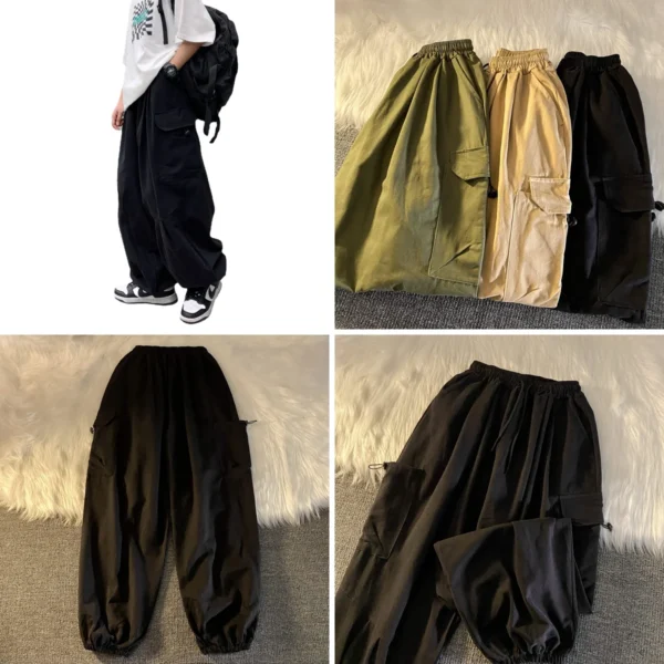 Pantalones Cargo Góticos Harajuku Y2K: Estilo Holgado y Alternativo