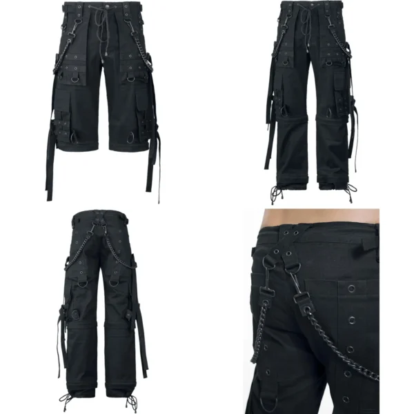Pantalones Cargo Gothicana: Remaches, Cadenas y Estilo Inconfundible