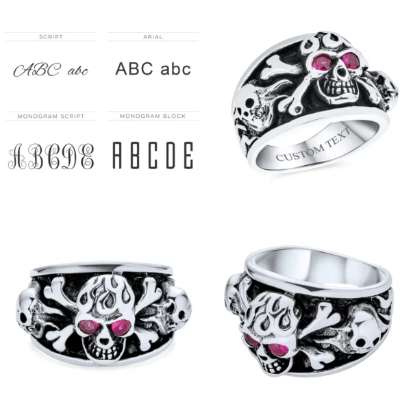 Anillo Calavera Diablo Plata 925 - Estilo Gótico Masculino