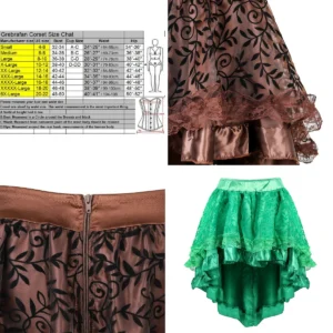 Falda Steampunk Gótica Grebrafan: Estilo Auténtico