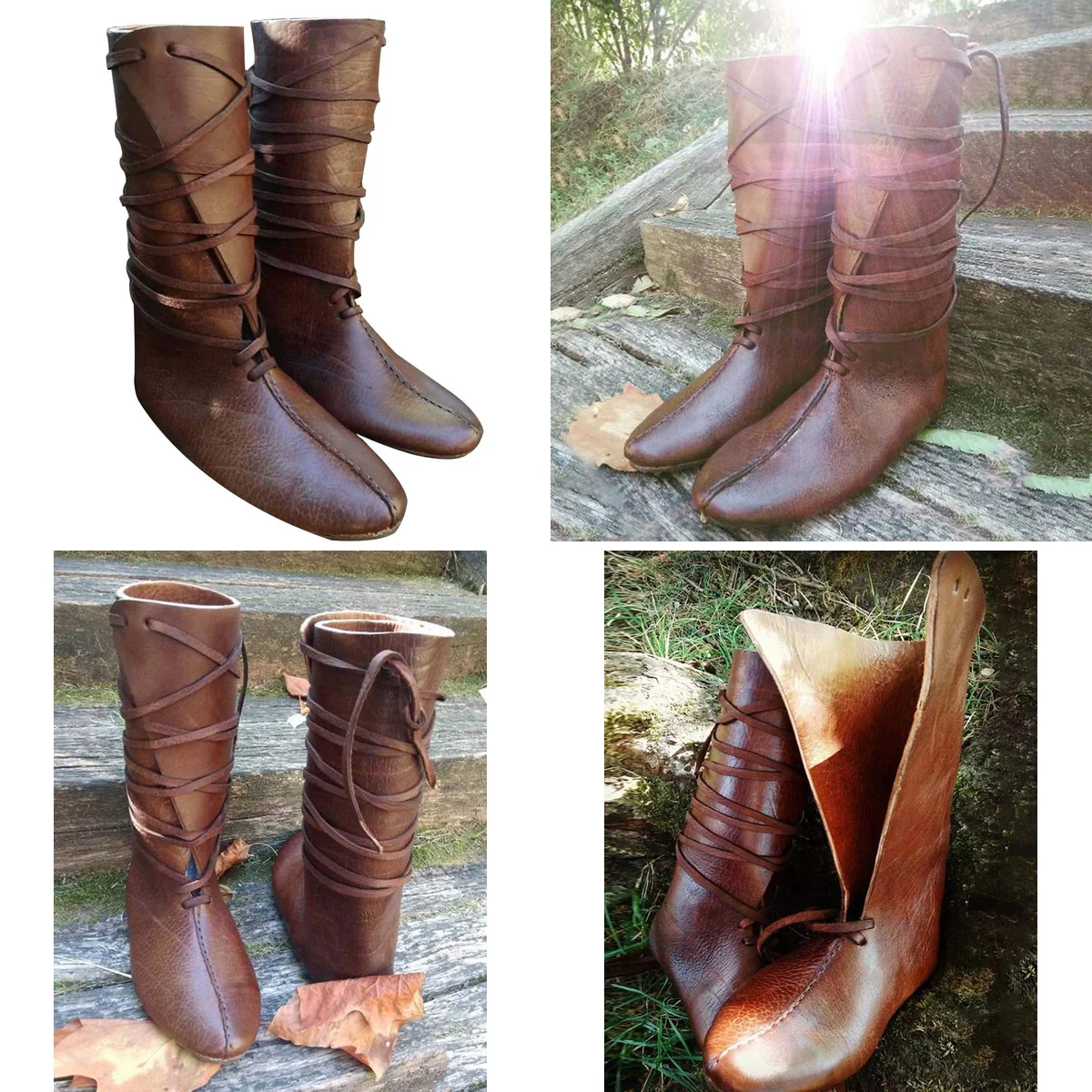 Botas Medievales Guiran: Estilo Gótico con Cordones