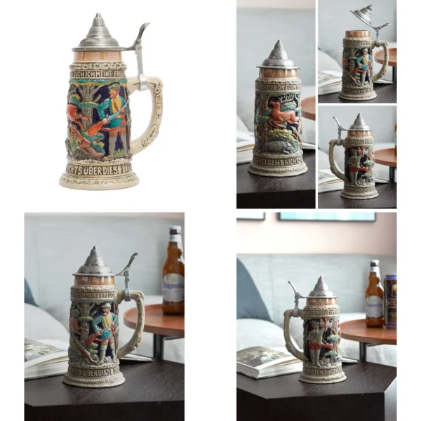 Jarra Vikinga con Tapa: Tu Brindis Épico