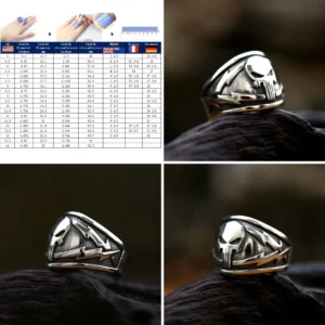 Anillo Guerrero Calavera: Acero Rock & Punk