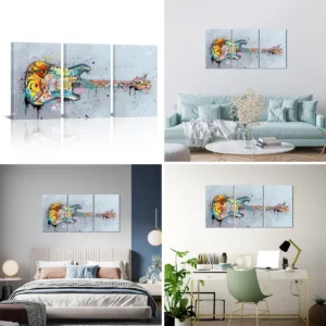 Lienzo Guitarra Épica: Tu Santuario Rockero Aprobado