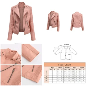 Chaqueta Biker PU Mujer: Estilo Vintage y Rebeldía