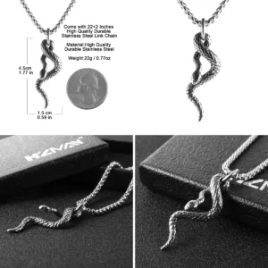 Collar Serpiente Gótico Acero Inoxidable - Estilo Oscuro