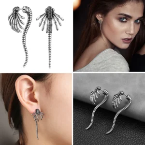 Pendientes Xenomorph: Acero Inoxidable Gótico/Punk