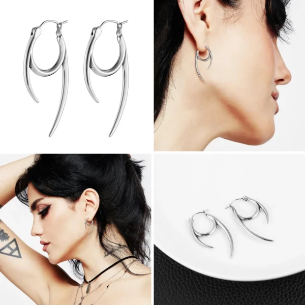 Pendientes Góticos Aro: Estilo Retro Inconfundible