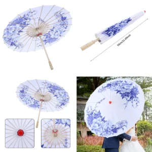 Paraguas Estilo Oriental Azul: Elegancia y Protección para tu Estilo