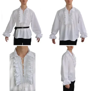 Camisa Renacentista Blanca - Estilo Gótico y Medieval