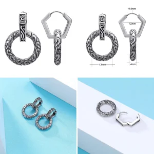 Aros Hexágono Punk: Estilo Gótico y Metal sin Compromisos