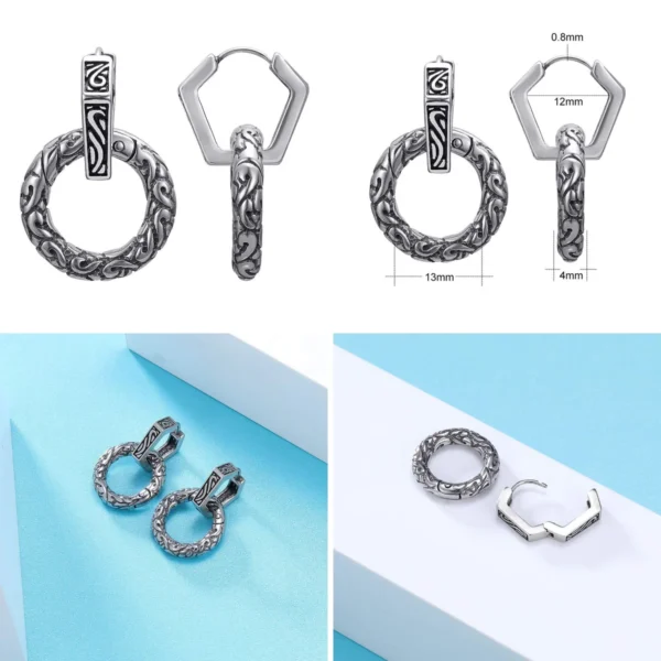 Aros Hexágono Punk: Estilo Gótico y Metal sin Compromisos