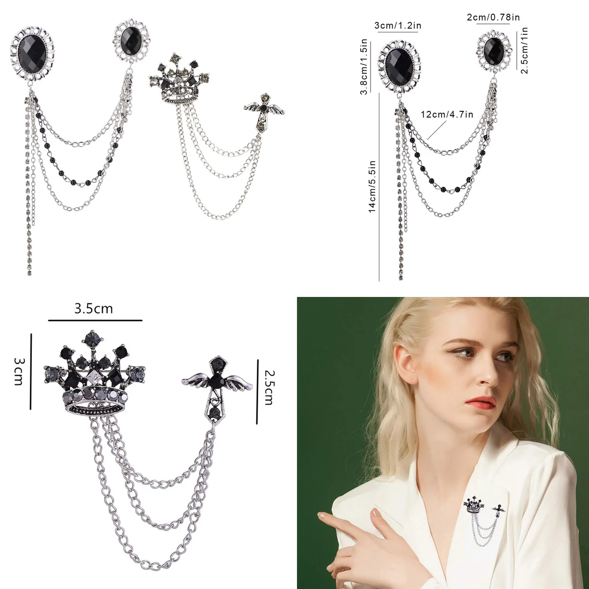 Broche Cadena Huture: Elegancia Gótica y Punk para tu Estilo