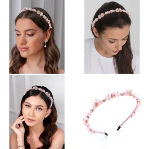 Diadema Cristal Rosa: Elegancia Retro para Noches Inolvidables