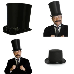 Sombrero Steampunk Victoriano con Gafas: Estilo Impecable