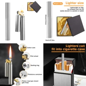 Mechero Latón Vintage: Estilo Rebelde y Funcionalidad