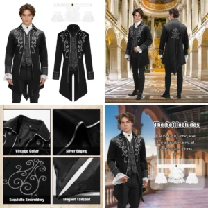 Abrigo Steampunk Azul Eléctrico: Tu Pieza Clave