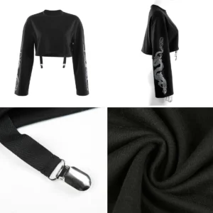 Camiseta Dragón Gótico Punk: Estilo Audaz con Toque Oriental