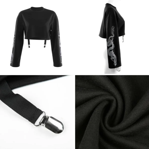 Camiseta Dragón Gótico Punk: Estilo Audaz con Toque Oriental