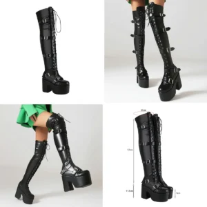 Botas Góticas Plataforma: Estilo Punk Impecable