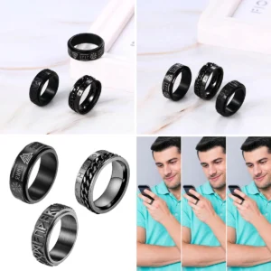 Anillos Rúnicos Vikingos Giratorios: Estilo y Descompresión