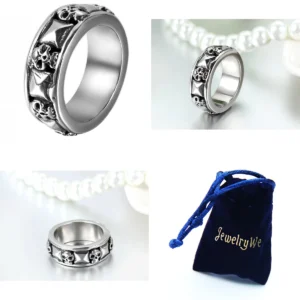 Anillo Calavera Pirámide: Estilo Gótico Acero Inoxidable
