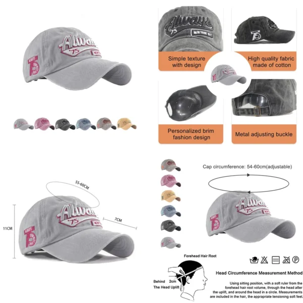 Gorra Retro Urbana: Estilo Clásico y Comodidad Ajustable