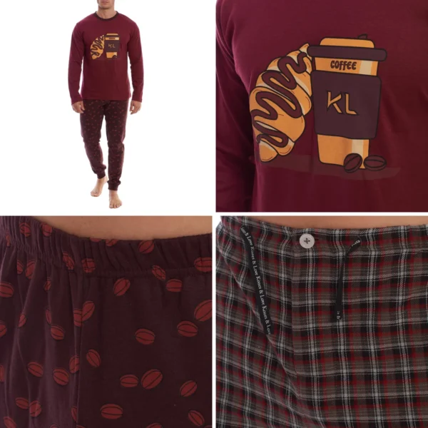 Pijama Algodón Hombre Kisses&Love: Comodidad Gótica Nocturna